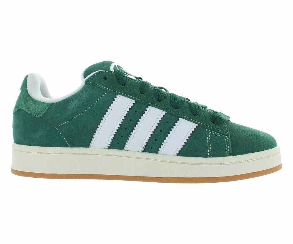 NEW ADIDAS men's campus 00s shoes in dark green/footwear white/off white